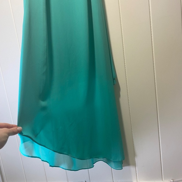 BCBGMaxAzria Green Asymmetrical Halter Sundress - Picture 9 of 9